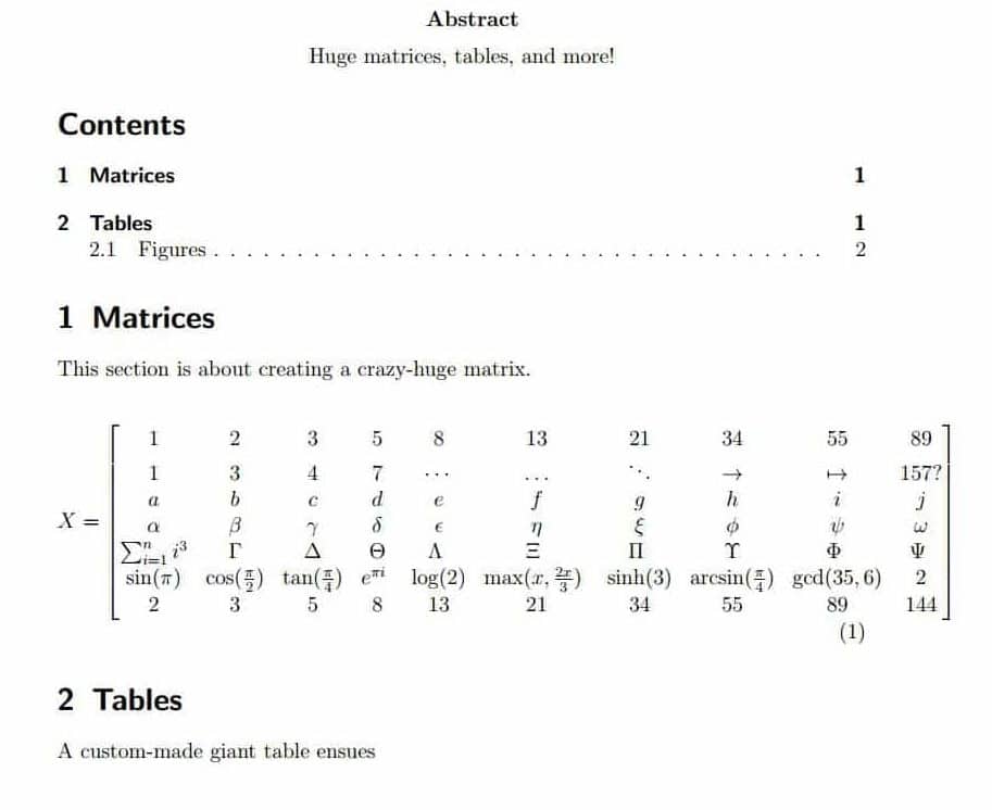 Matrices y tablas
